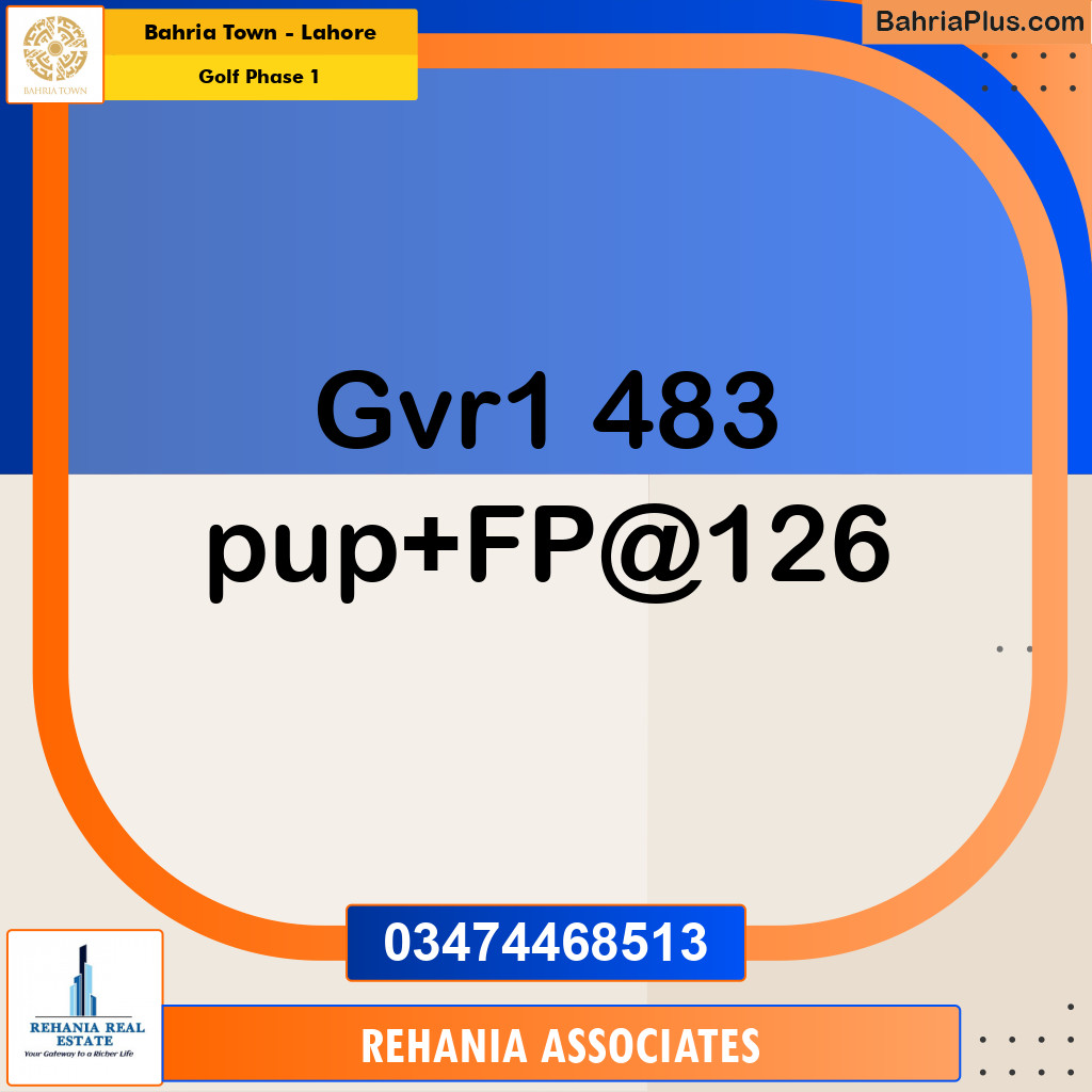 Residential Plot for Sale in Golf Phase 1 -  Bahria Town, Lahore - (BP-158768)
