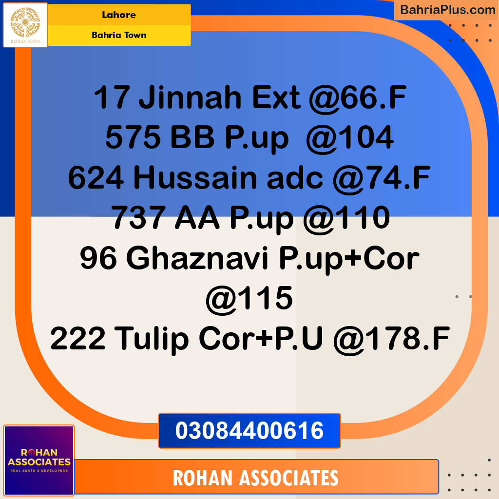 Residential Plot for Sale in Sector D - AA Block -  Bahria Town, Lahore - (BP-158980)
