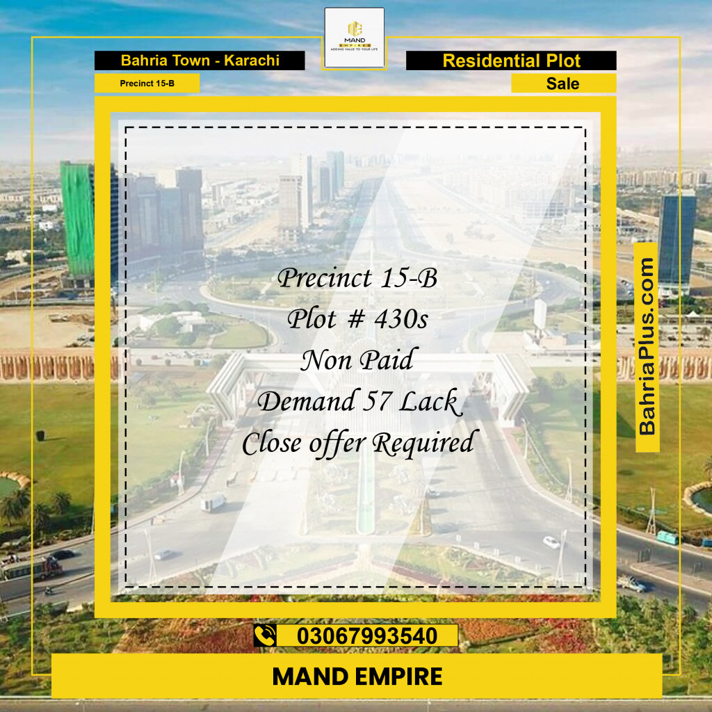 125 Sq. Yards Residential Plot for Sale in Precinct 15-B -  Bahria Town, Karachi - (BP-158998)