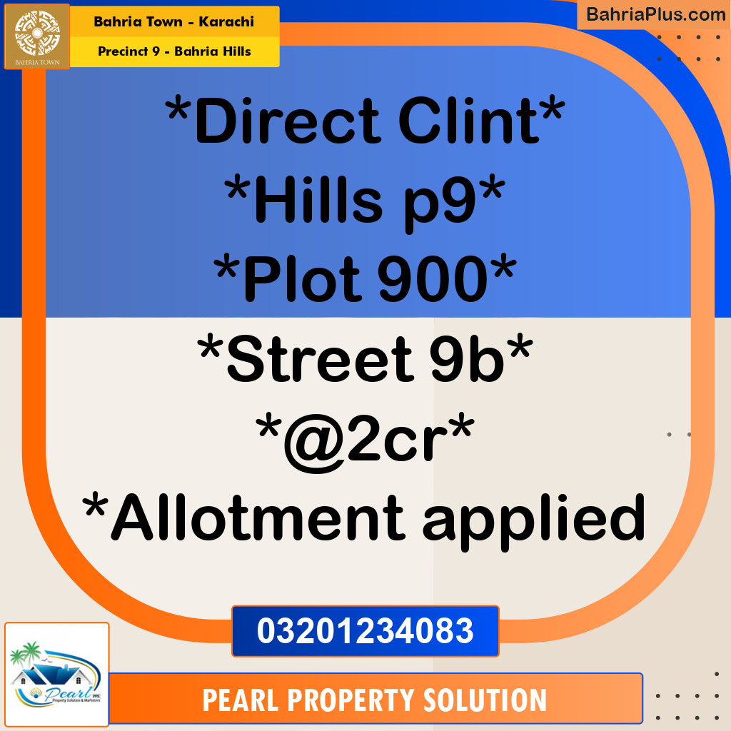 Residential Plot for Sale in Precinct 9 - Bahria Hills -  Bahria Town, Karachi - (BP-159010)