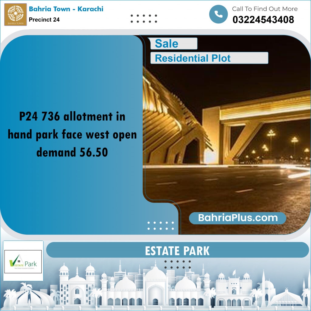 125 Sq. Yards Residential Plot for Sale in Precinct 24 -  Bahria Town, Karachi - (BP-159019)