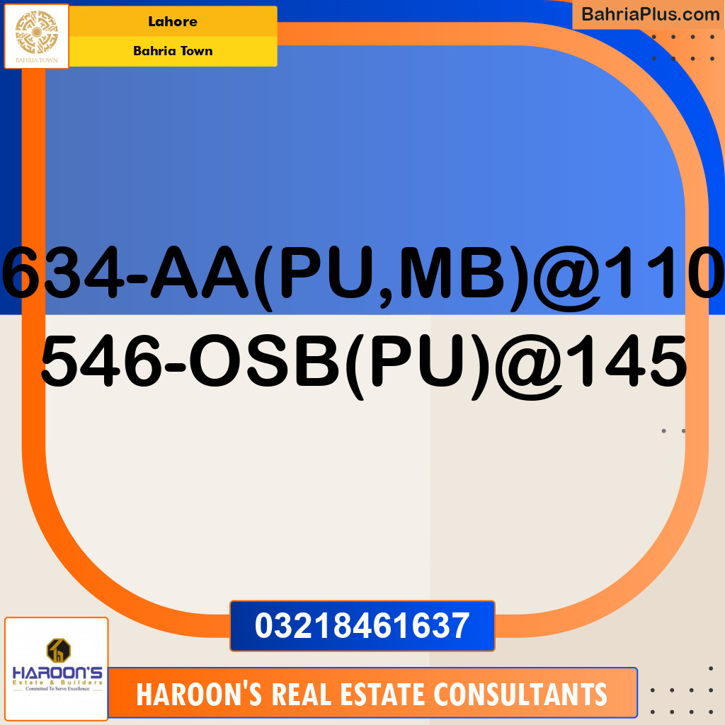 Residential Plot for Sale in Sector D - AA Block -  Bahria Town, Lahore - (BP-159055)