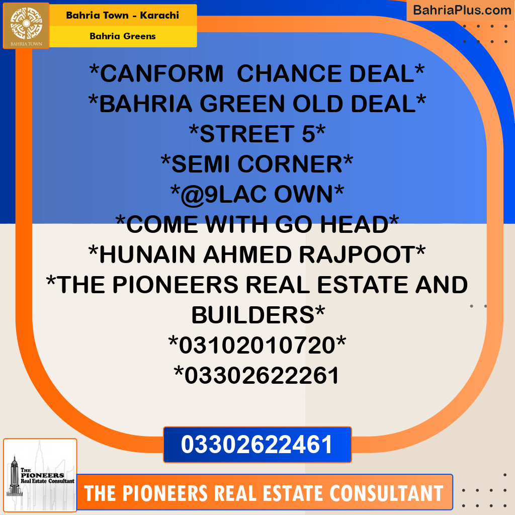 75 Sq. Yards Residential Plot for Sale in Bahria Greens -  Bahria Town, Karachi - (BP-159101)