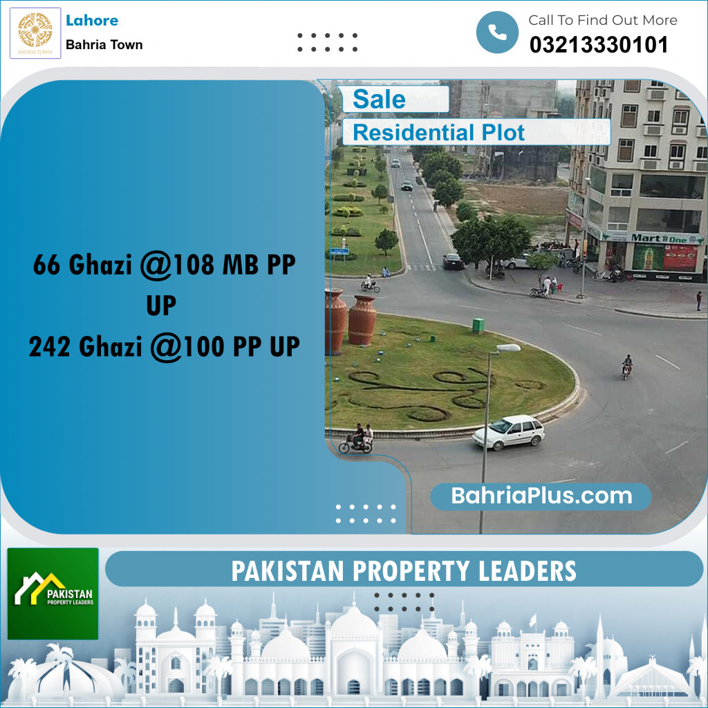 Residential Plot for Sale in Sector F - Ghazi Block -  Bahria Town, Lahore - (BP-159103)