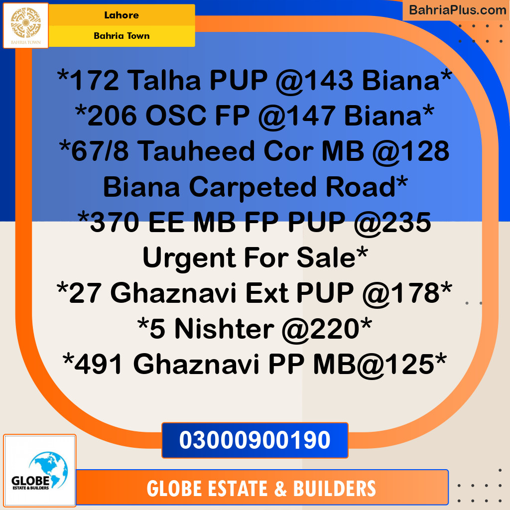 Residential Plot for Sale in Sector F - Talha Block -  Bahria Town, Lahore - (BP-159265)
