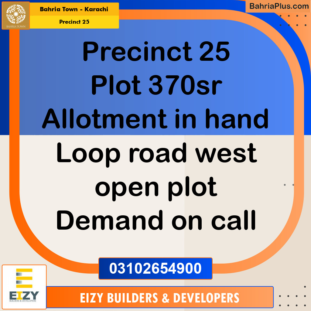 125 Sq. Yards Residential Plot for Sale in Precinct 25 -  Bahria Town, Karachi - (BP-159373)