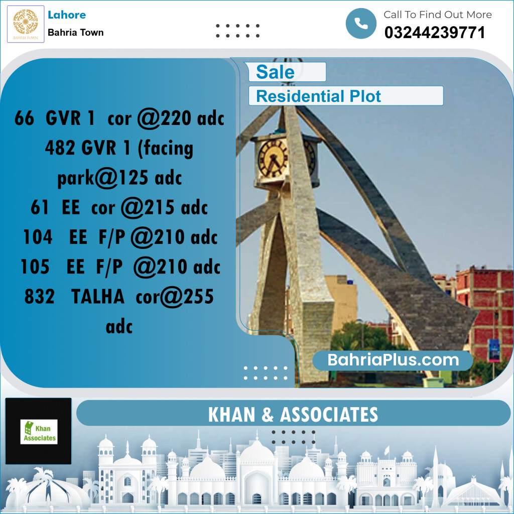 Residential Plot for Sale in Golf Phase 1 -  Bahria Town, Lahore - (BP-159555)