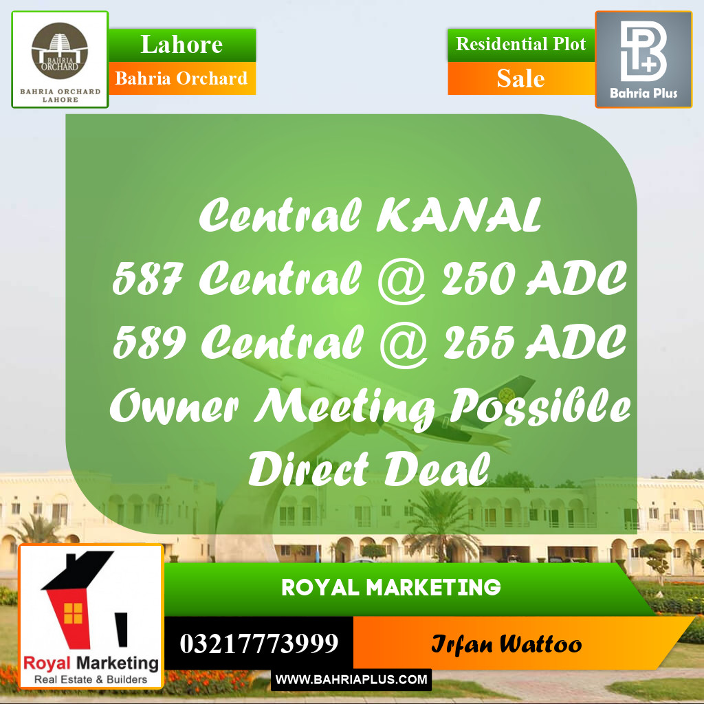 Residential Plot for Sale in Bahria Orchard, Lahore - (BP-159578)