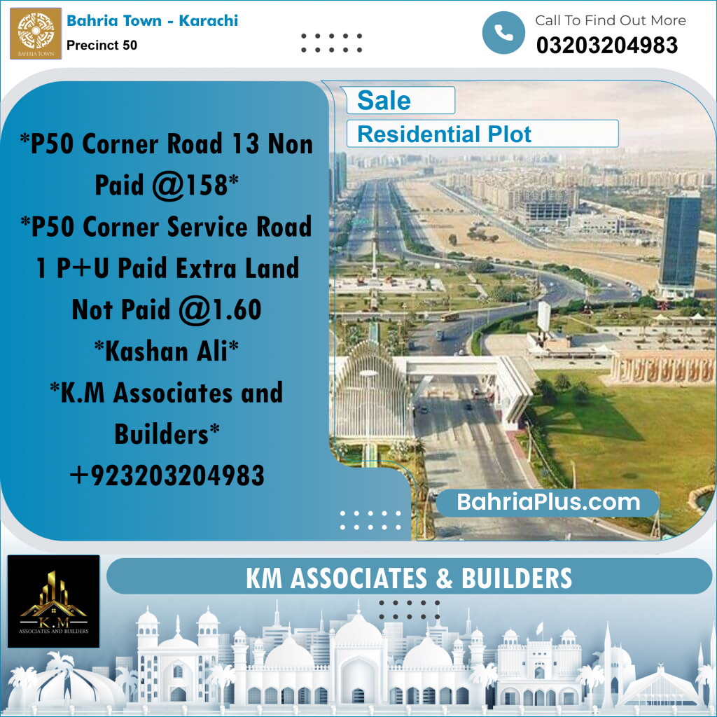 Residential Plot for Sale in Precinct 50 -  Bahria Town, Karachi - (BP-159597)