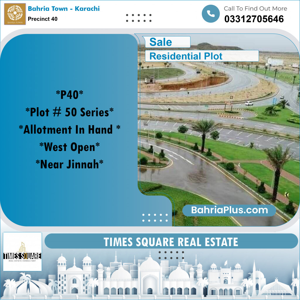 Residential Plot for Sale in Precinct 40 -  Bahria Town, Karachi - (BP-159600)