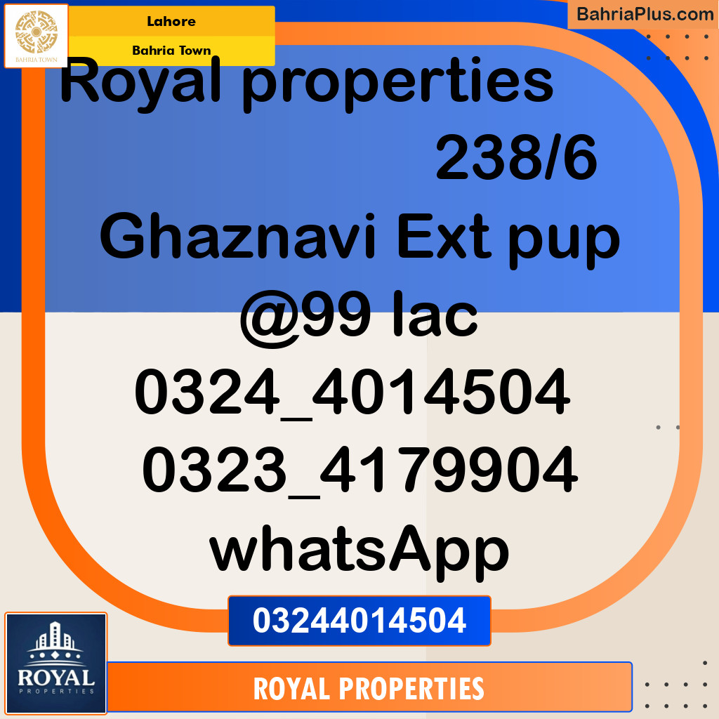 Residential Plot for Sale in Sector F - Ghaznavi Ext. Block -  Bahria Town, Lahore - (BP-159653)