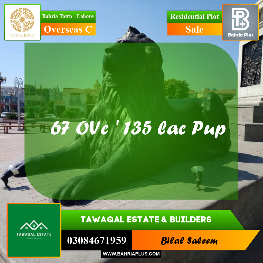 Residential Plot for Sale in Overseas C -  Bahria Town, Lahore - (BP-159672)
