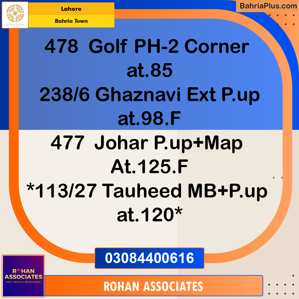 Residential Plot for Sale in Golf Phase 2 -  Bahria Town, Lahore - (BP-159776)