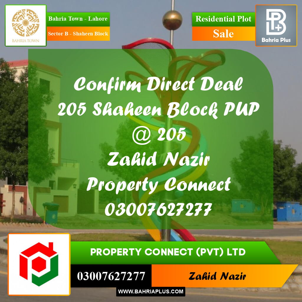 Residential Plot for Sale in Sector B - Shaheen Block -  Bahria Town, Lahore - (BP-159807)