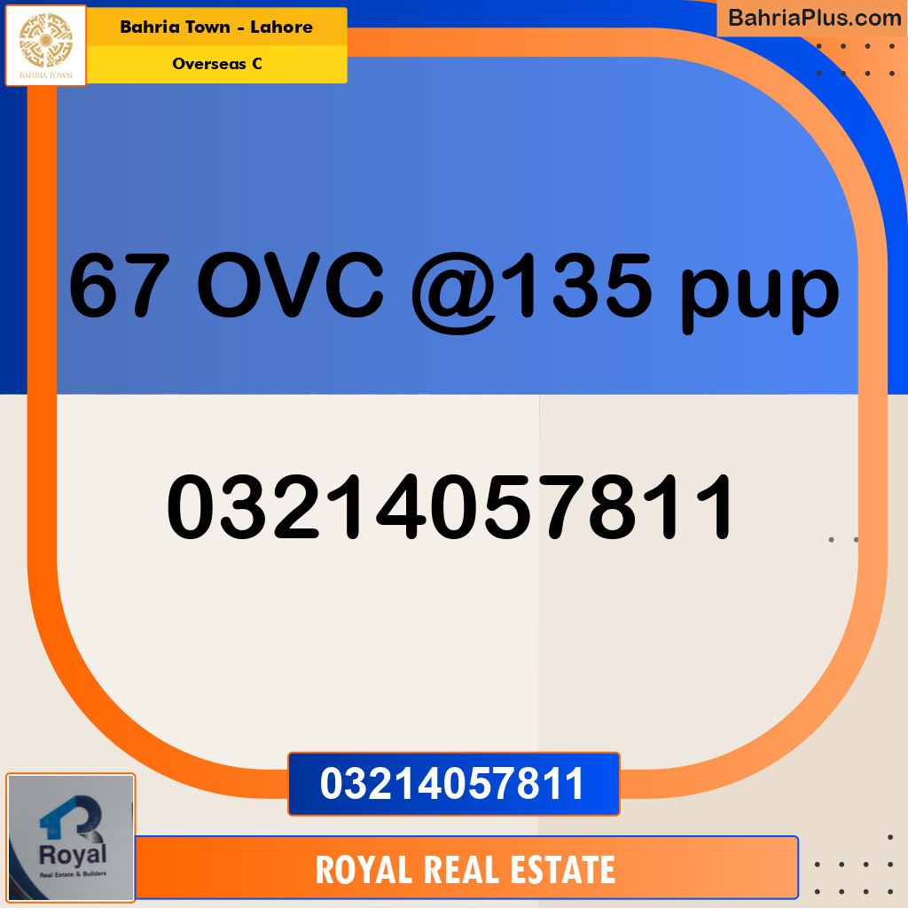 Residential Plot for Sale in Overseas C -  Bahria Town, Lahore - (BP-159815)