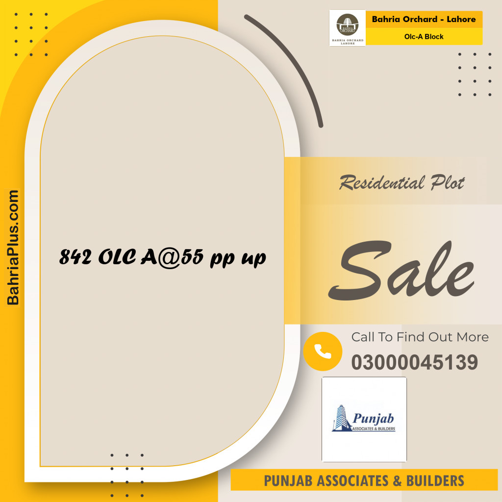 Residential Plot for Sale in OLC-A Block -  Bahria Orchard, Lahore - (BP-159841)