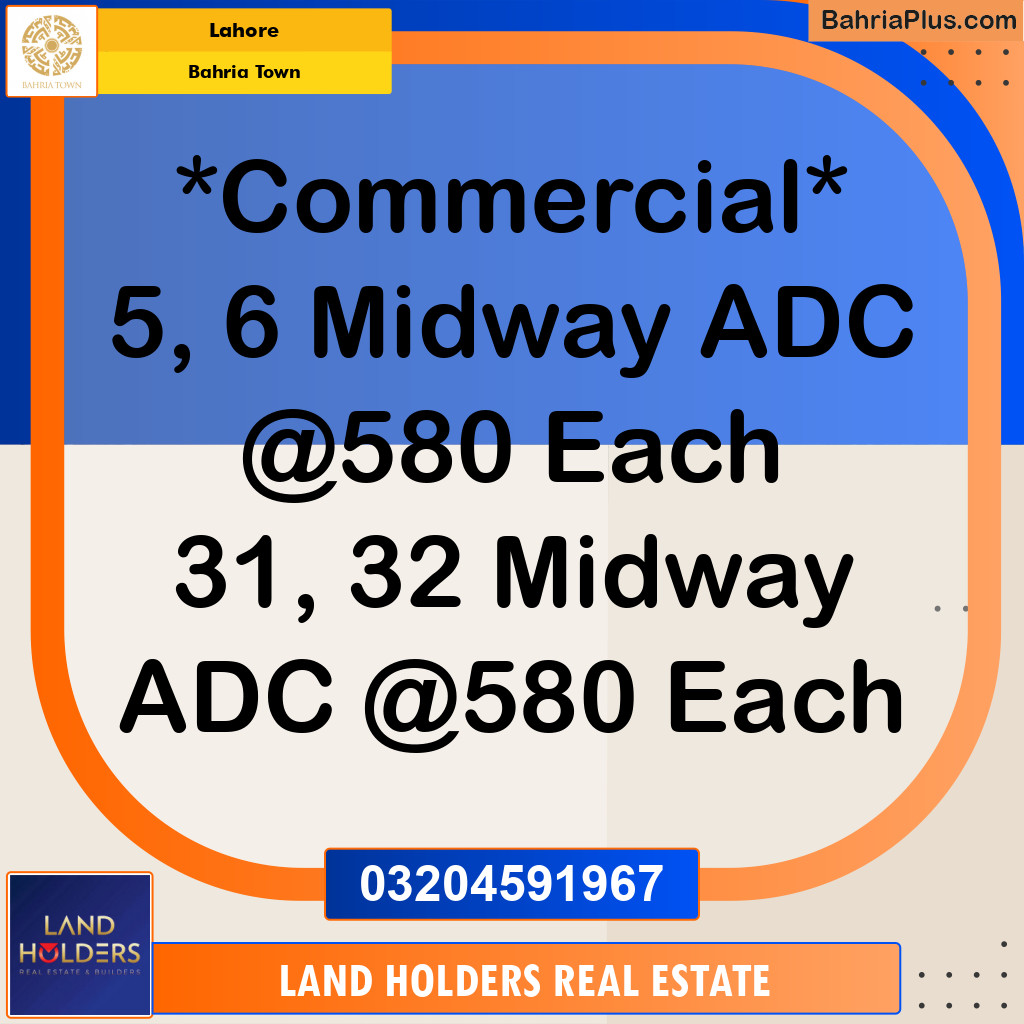 Commercial Plot for Sale in Bahria Town, Lahore - (BP-159855)