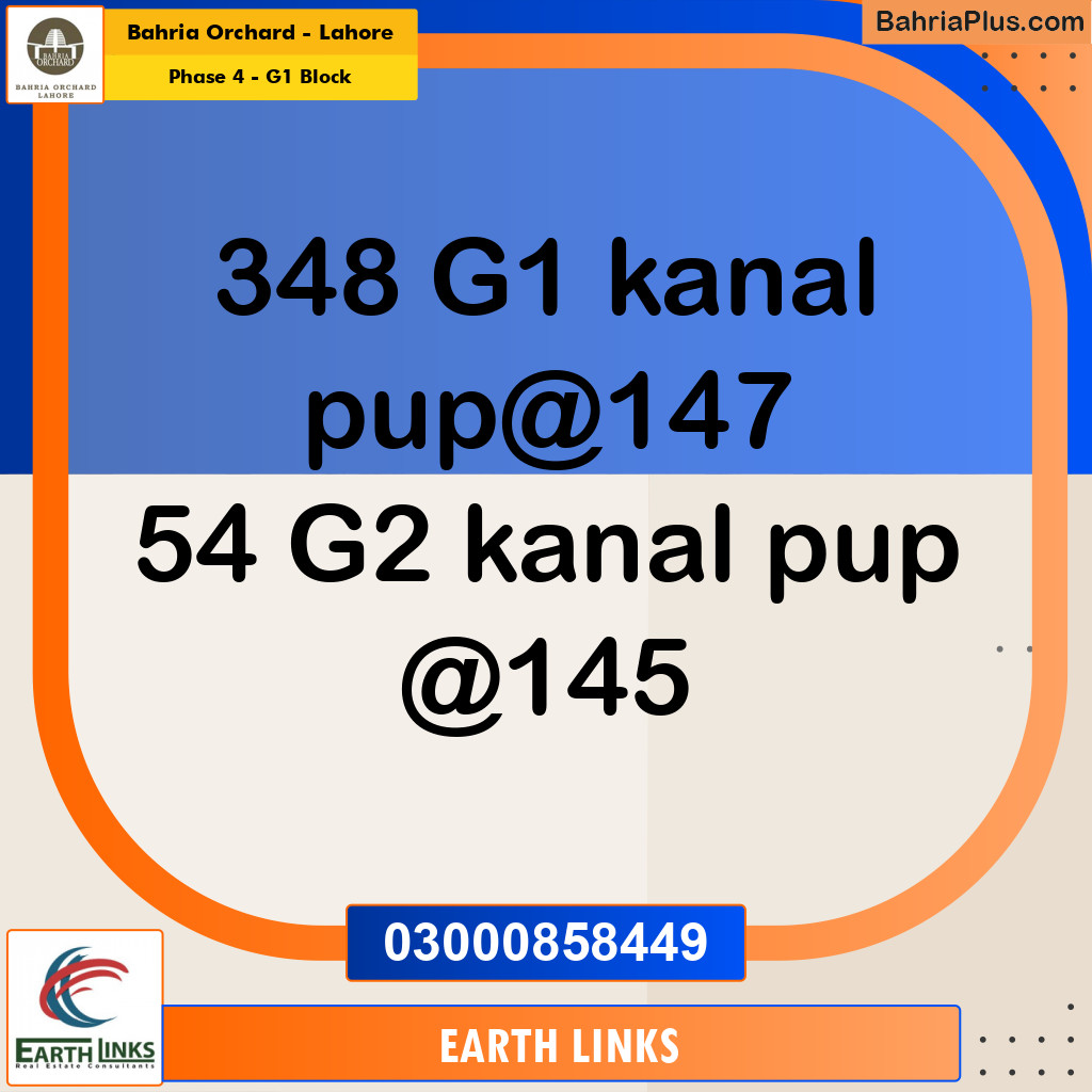 Residential Plot for Sale in Phase 4 - G1 Block -  Bahria Orchard, Lahore - (BP-159909)