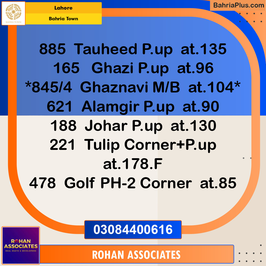Residential Plot for Sale in Sector F - Alamgir Block -  Bahria Town, Lahore - (BP-159911)