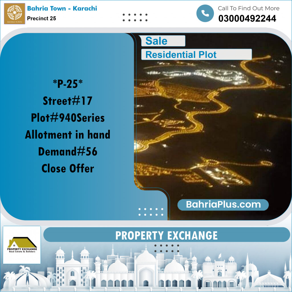 125 Sq. Yards Residential Plot for Sale in Precinct 25 -  Bahria Town, Karachi - (BP-159966)