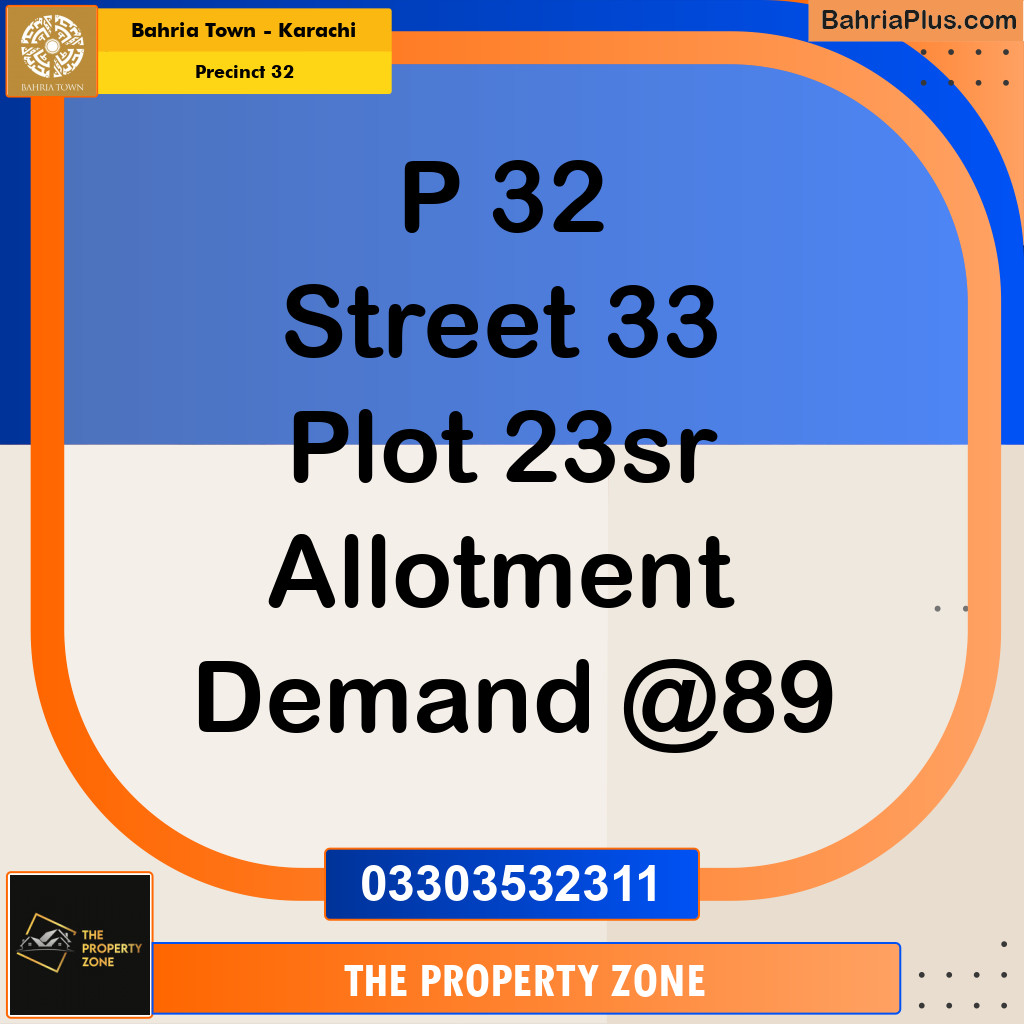 250 Sq. Yards Residential Plot for Sale in Precinct 32 -  Bahria Town, Karachi - (BP-160119)