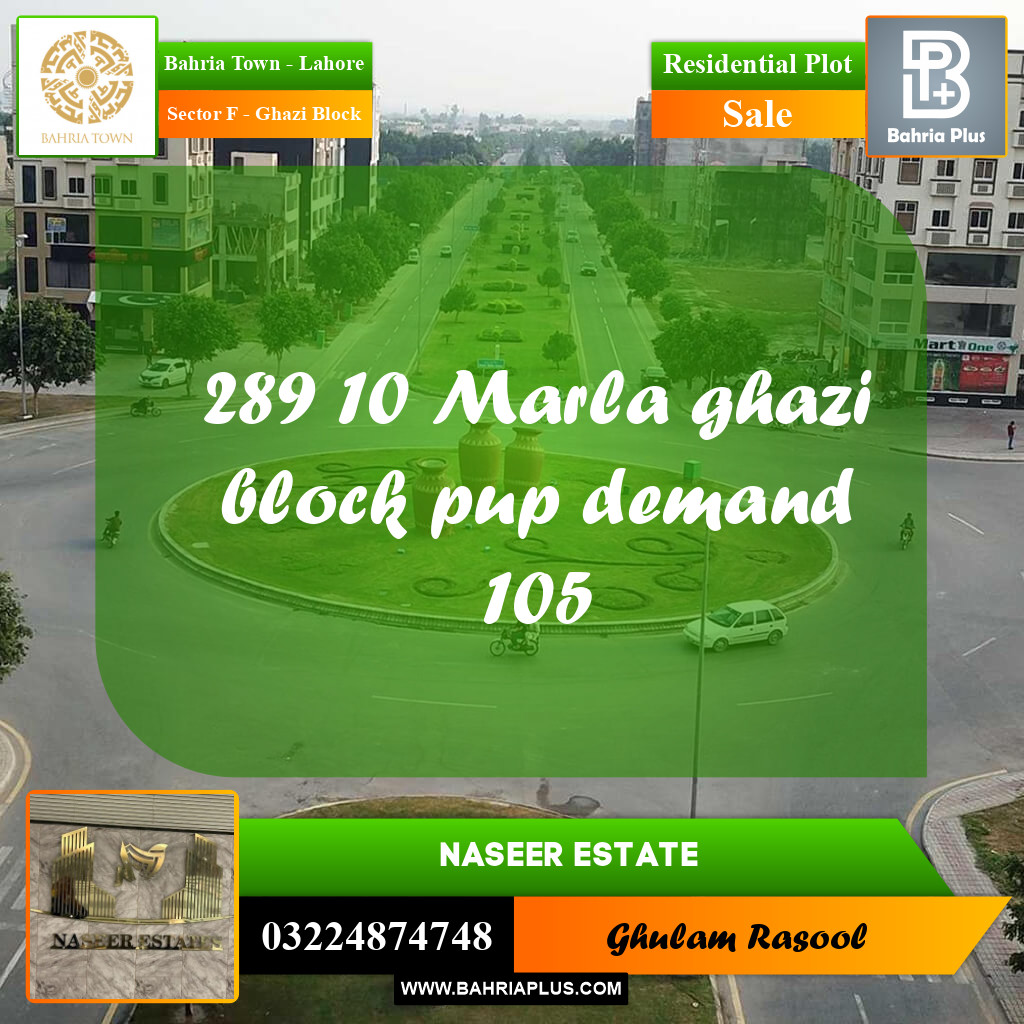 Residential Plot for Sale in Sector F - Ghazi Block -  Bahria Town, Lahore - (BP-160353)