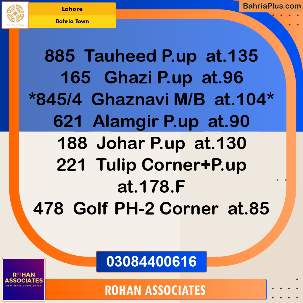 Residential Plot for Sale in Sector F - Ghazi Block -  Bahria Town, Lahore - (BP-160473)