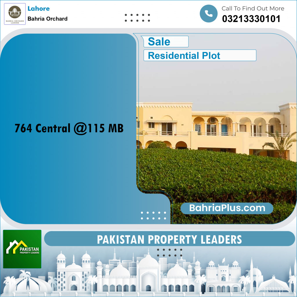 Residential Plot for Sale in Phase 1 - Central District -  Bahria Orchard, Lahore - (BP-160483)