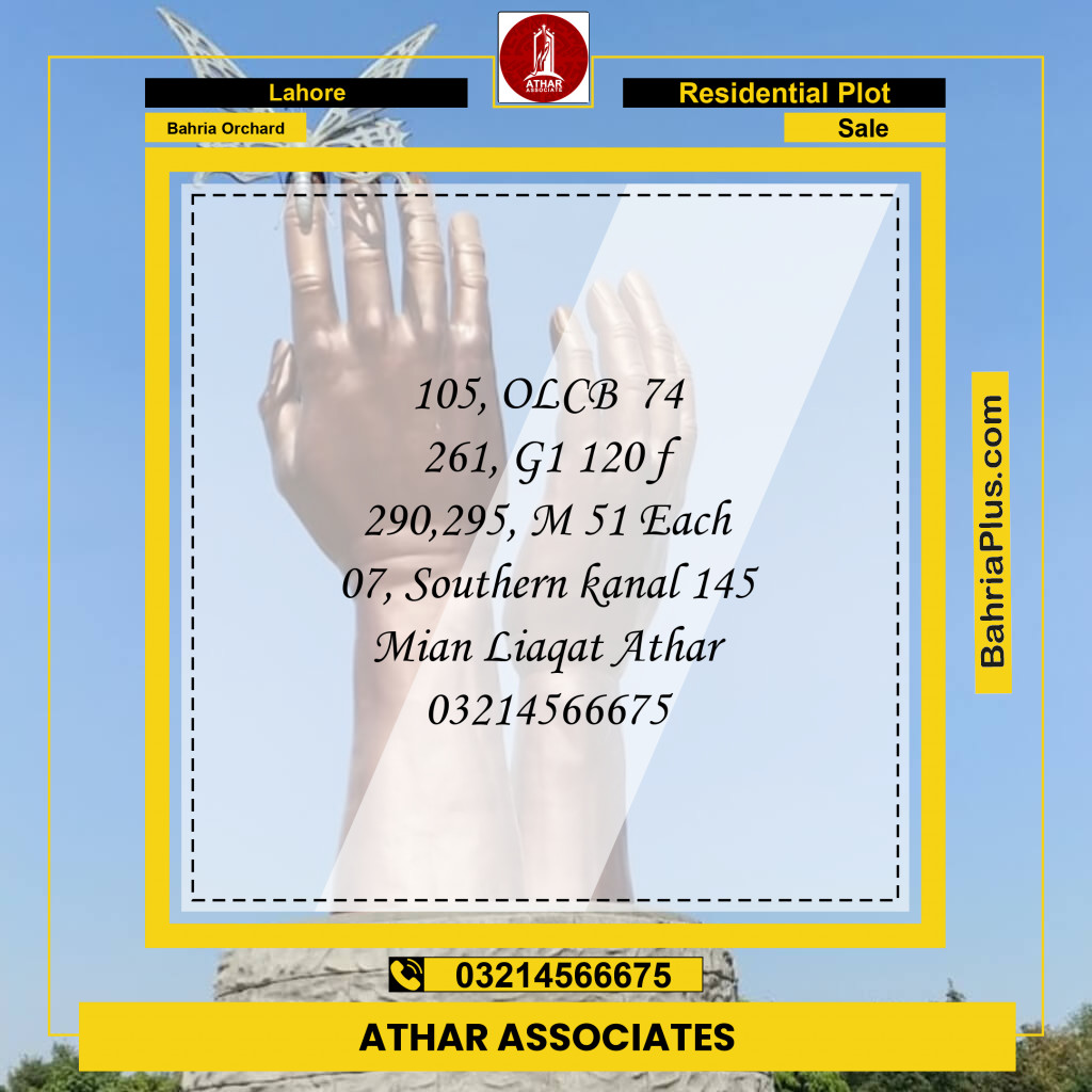 Residential Plot for Sale in OLC-B Block -  Bahria Orchard, Lahore - (BP-160501)