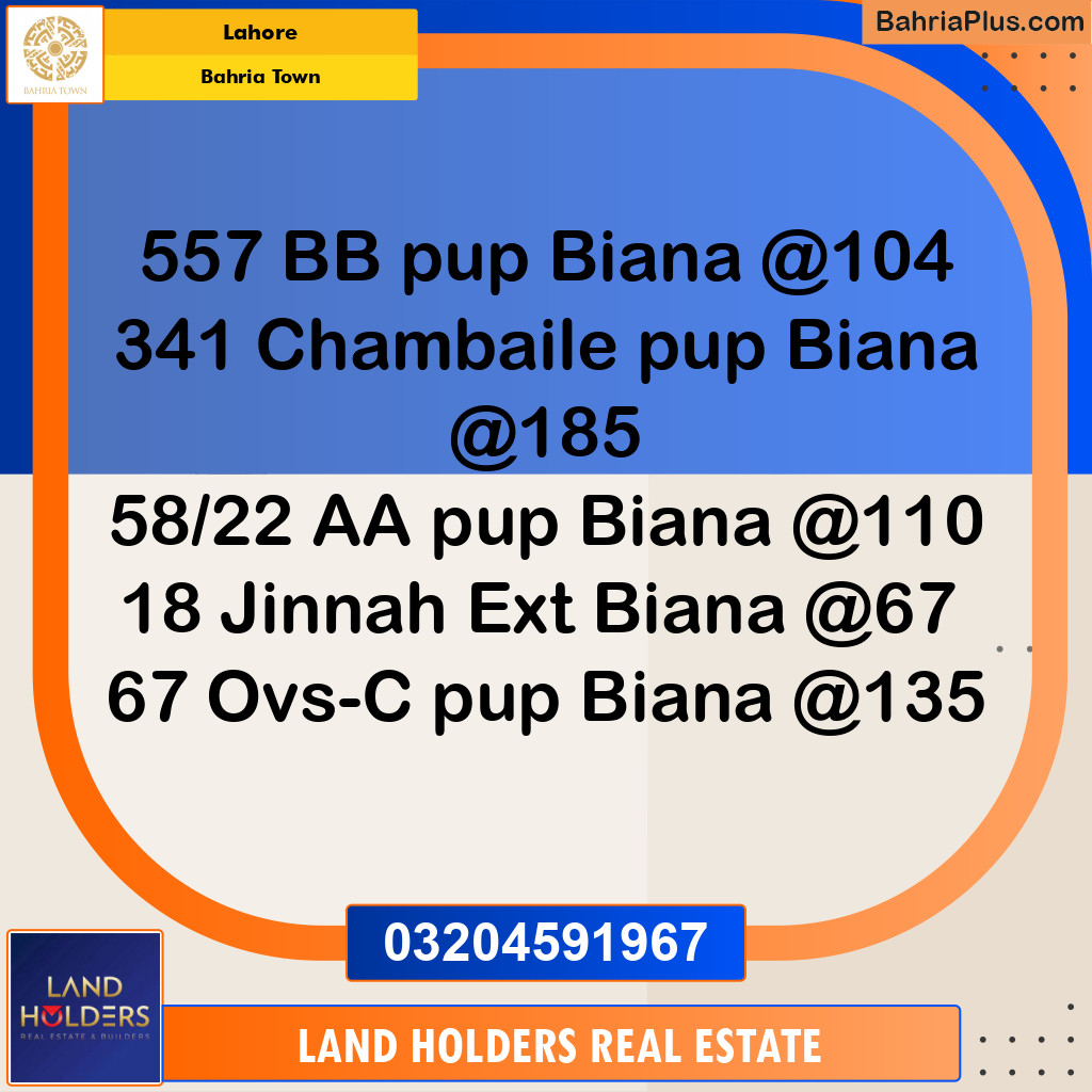 Residential Plot for Sale in Sector D - BB Block -  Bahria Town, Lahore - (BP-160589)