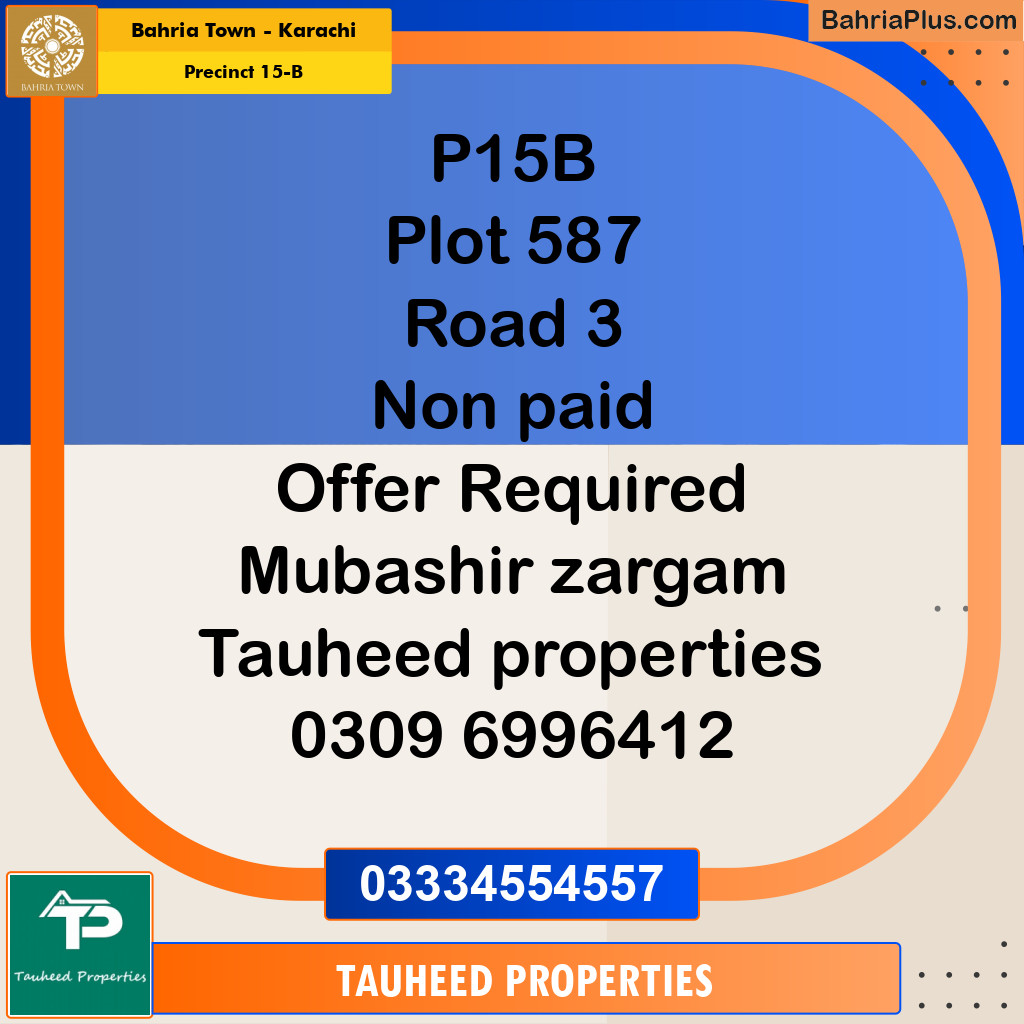 125 Sq. Yards Residential Plot for Sale in Precinct 15-B -  Bahria Town, Karachi - (BP-160619)