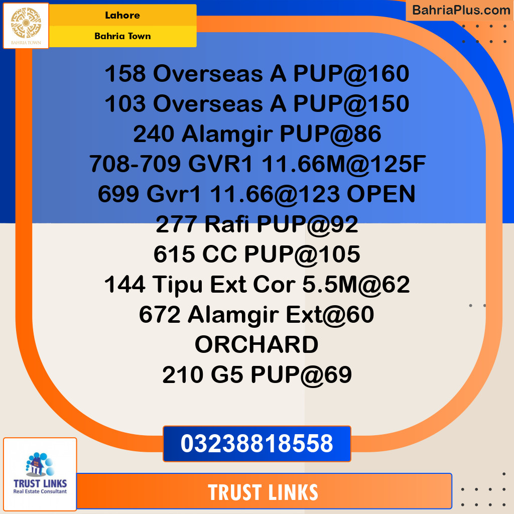Residential Plot for Sale in Overseas A -  Bahria Town, Lahore - (BP-160641)