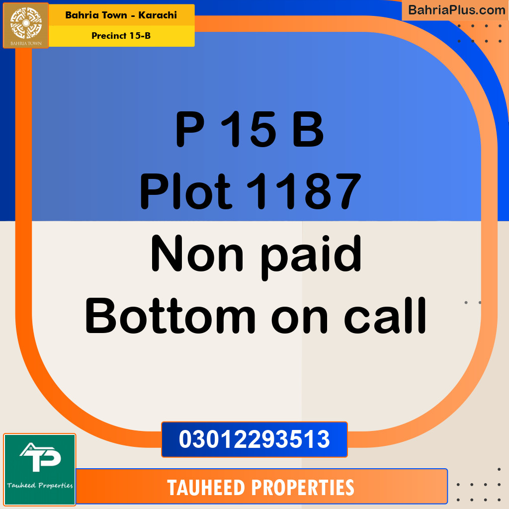 125 Sq. Yards Residential Plot for Sale in Precinct 15-B -  Bahria Town, Karachi - (BP-160656)