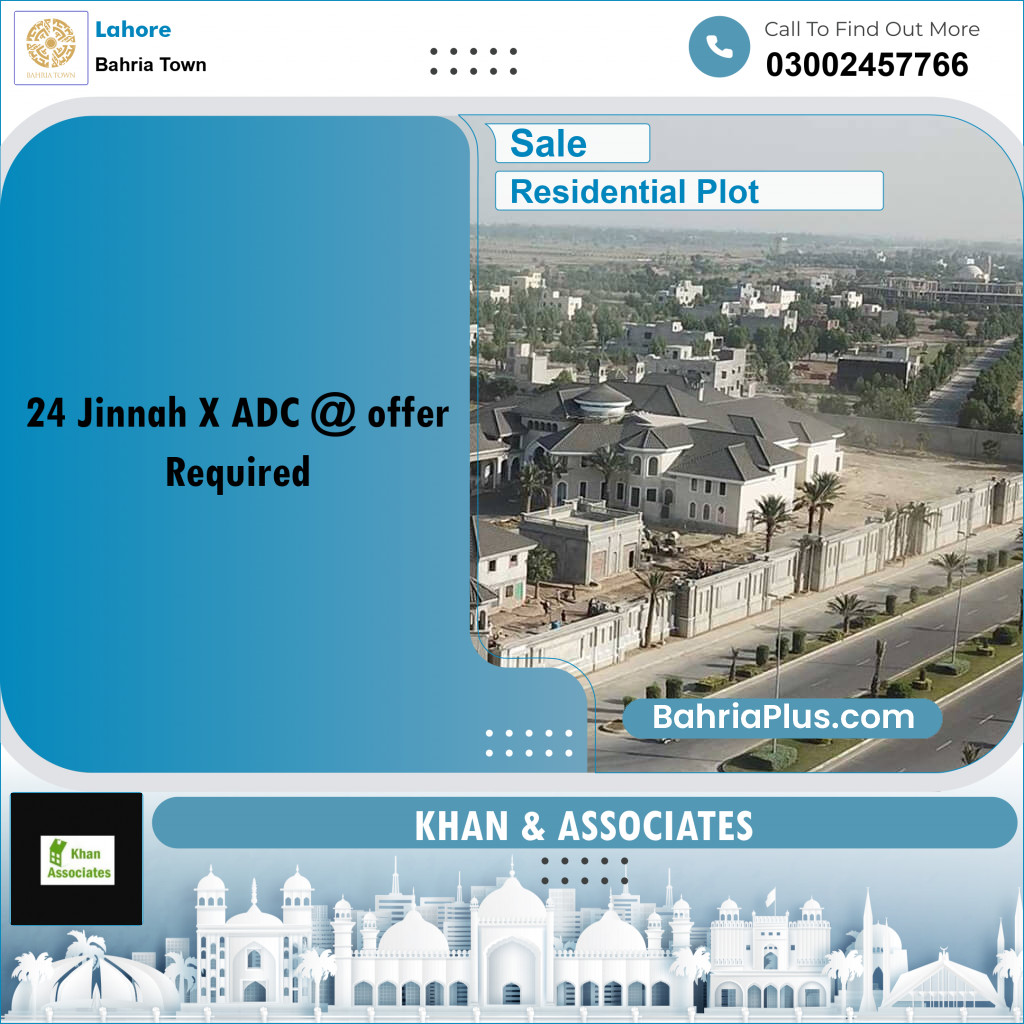 Residential Plot for Sale in Sector E - Jinnah Ext. Block -  Bahria Town, Lahore - (BP-160729)