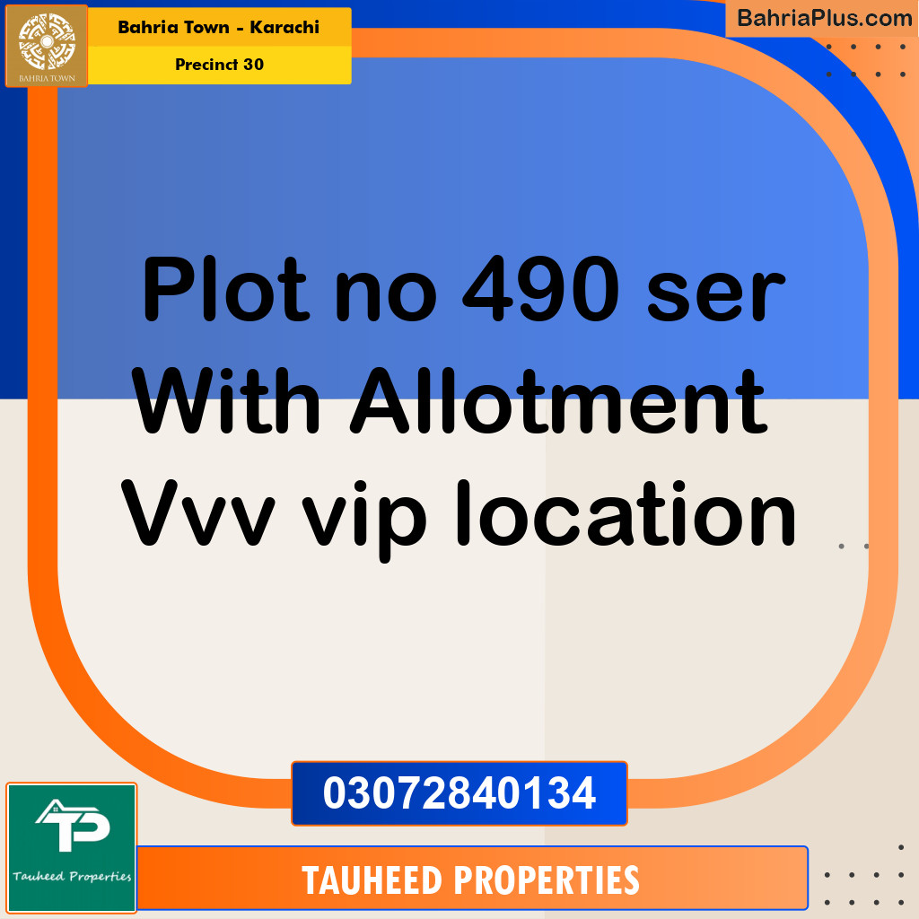 250 Sq. Yards Residential Plot for Sale in Precinct 30 -  Bahria Town, Karachi - (BP-160833)