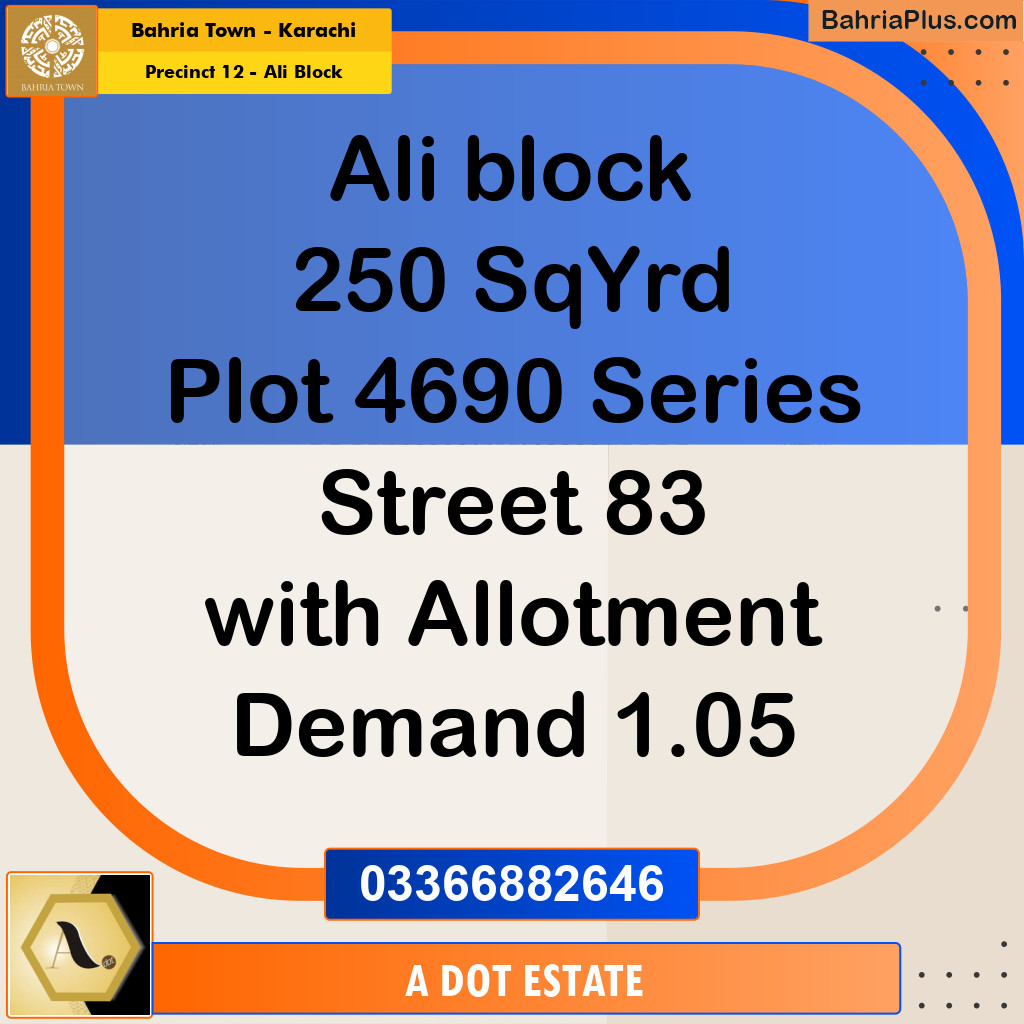 125 Sq. Yards Residential Plot for Sale in Precinct 12 - Ali Block -  Bahria Town, Karachi - (BP-160890)