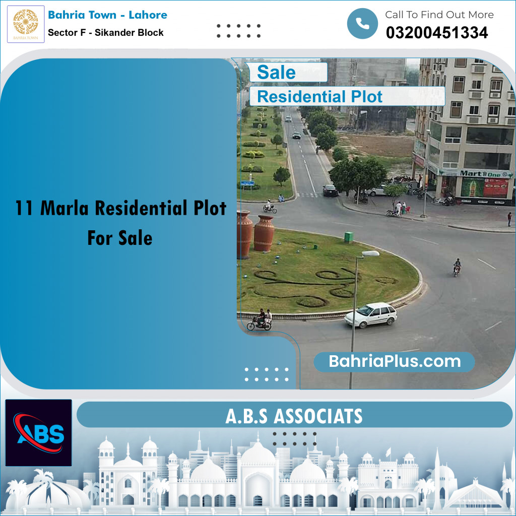 Residential Plot for Sale in Sector F - Sikander Block -  Bahria Town, Lahore - (BP-160939)