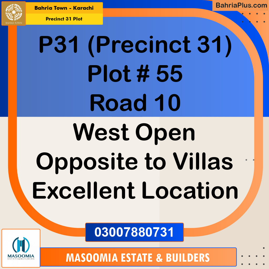 Residential Plot for Sale in Precinct 31 Plot -  Bahria Town, Karachi - (BP-161038)