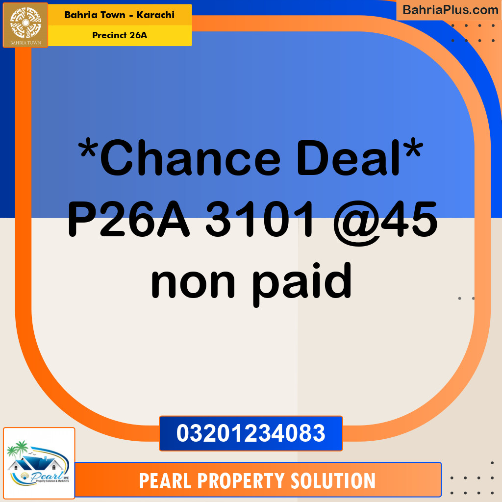125 Sq. Yards Residential Plot for Sale in Precinct 26A -  Bahria Town, Karachi - (BP-161308)