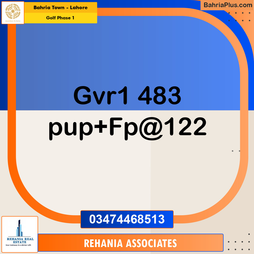 Residential Plot for Sale in Golf Phase 1 -  Bahria Town, Lahore - (BP-161317)