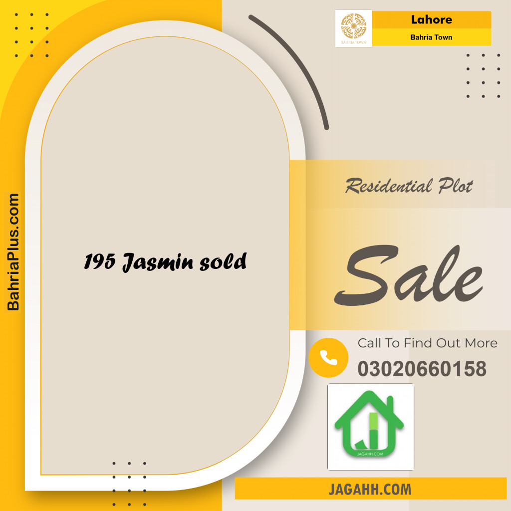 Residential Plot for Sale in Sector C - Jasmine Block -  Bahria Town, Lahore - (BP-161329)