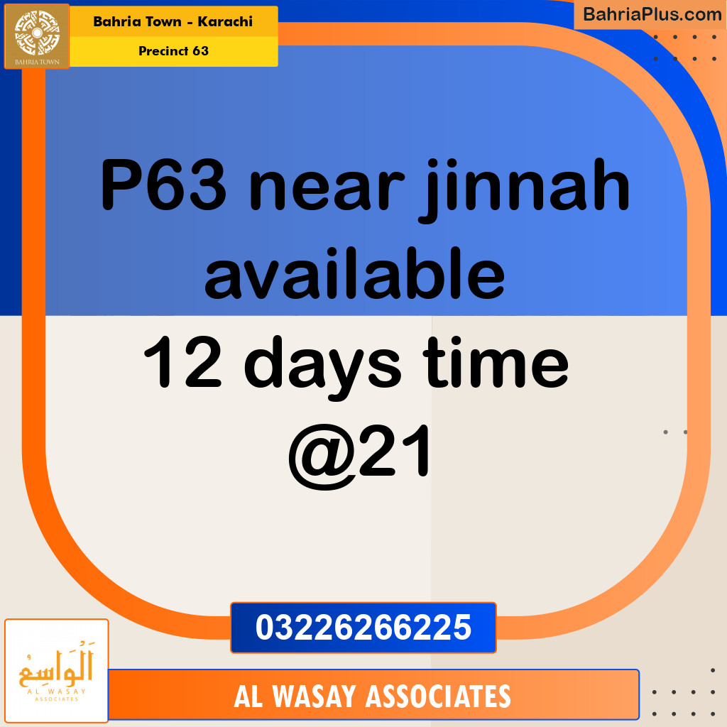 Residential Plot for Sale in Precinct 63 -  Bahria Town, Karachi - (BP-161340)