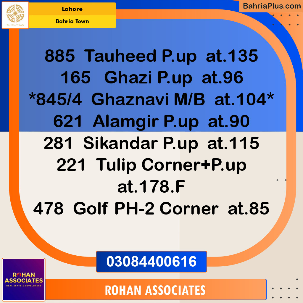 Residential Plot for Sale in Sector F - Tauheed Block -  Bahria Town, Lahore - (BP-161486)
