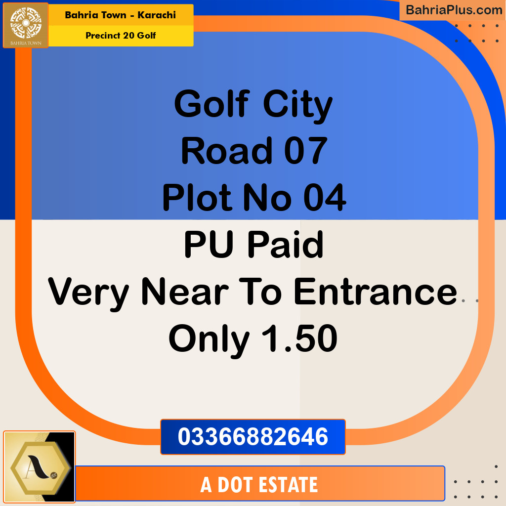 500 Sq. Yards Residential Plot for Sale in Precinct 20 Golf -  Bahria Town, Karachi - (BP-161558)