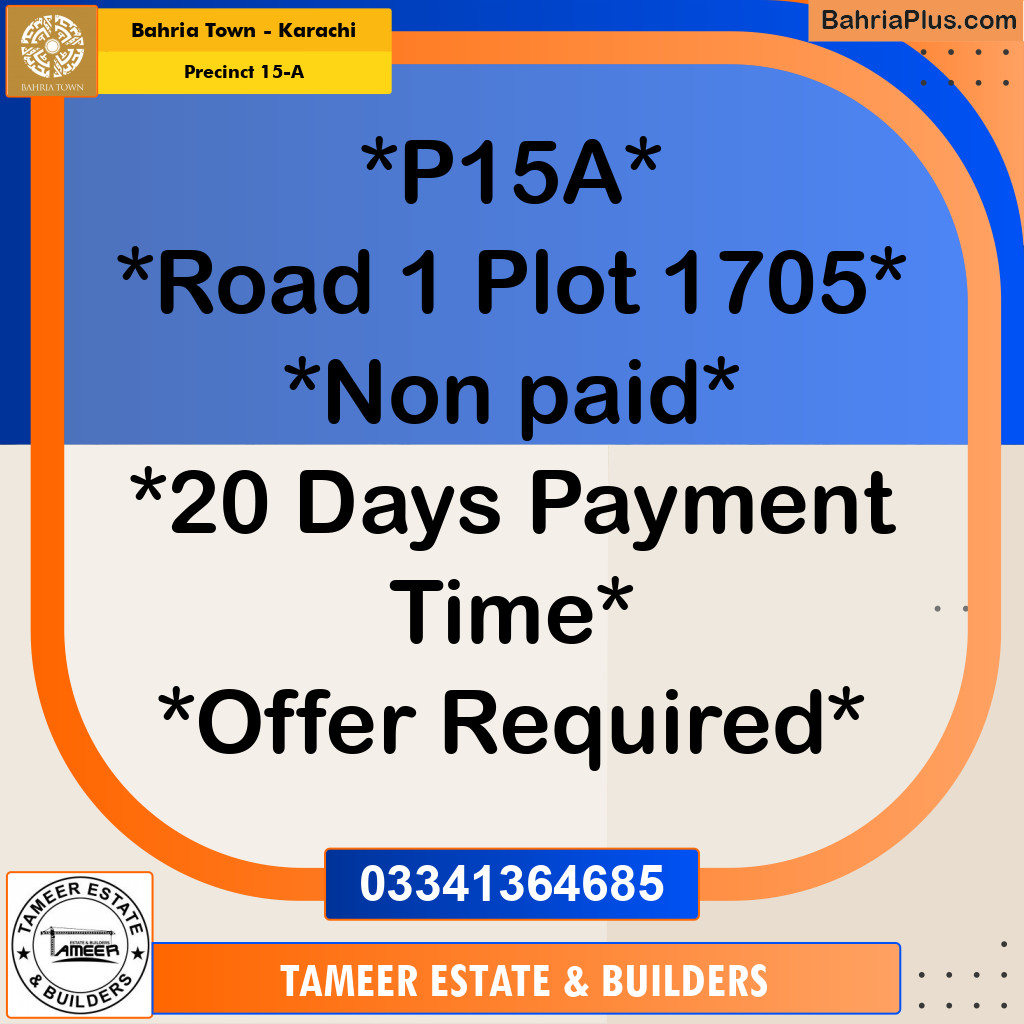 125 Sq. Yards Residential Plot for Sale in Precinct 15-A -  Bahria Town, Karachi - (BP-161584)