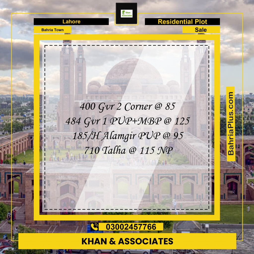 Residential Plot for Sale in Golf Phase 2 -  Bahria Town, Lahore - (BP-161707)
