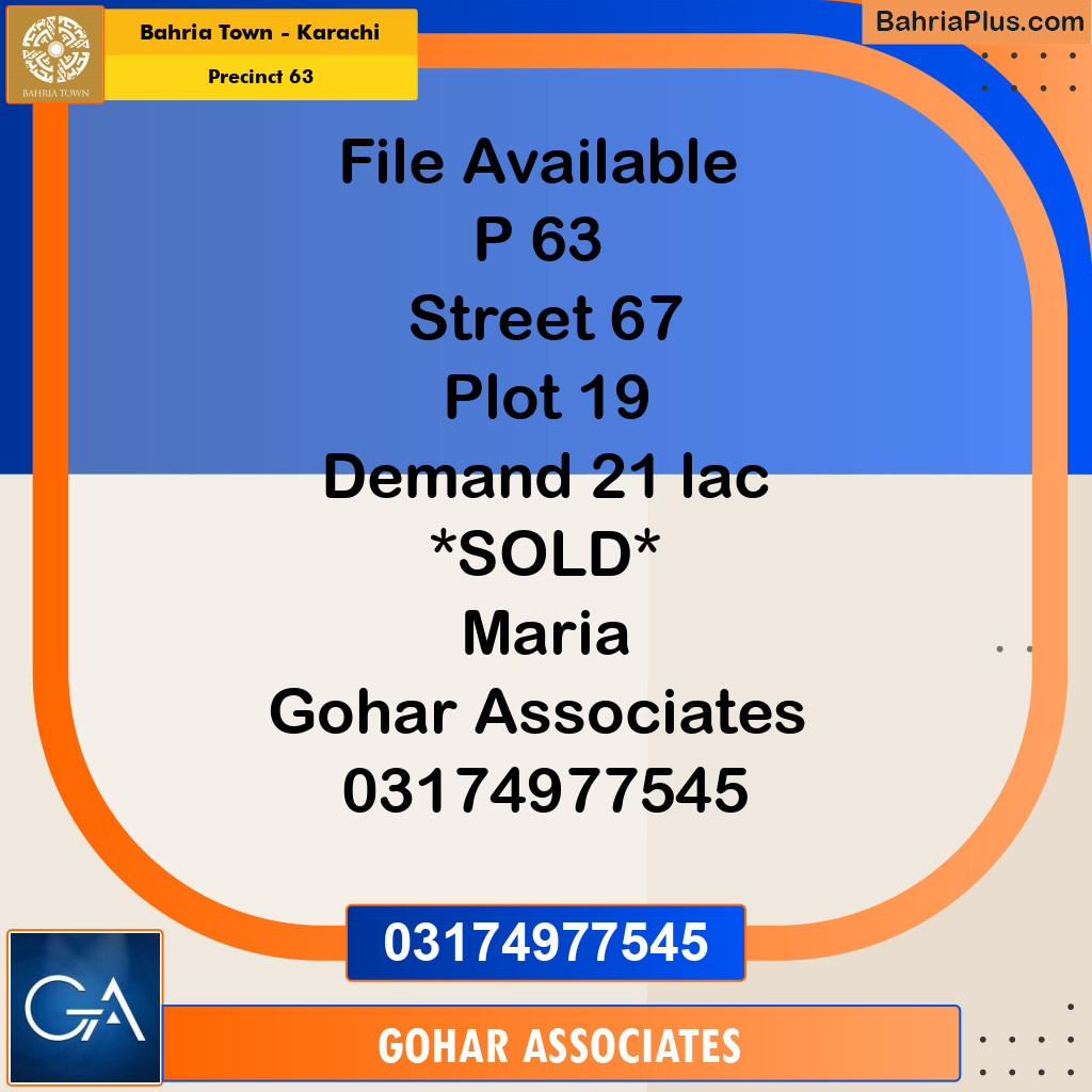 Residential Plot for Sale in Precinct 63 -  Bahria Town, Karachi - (BP-161959)