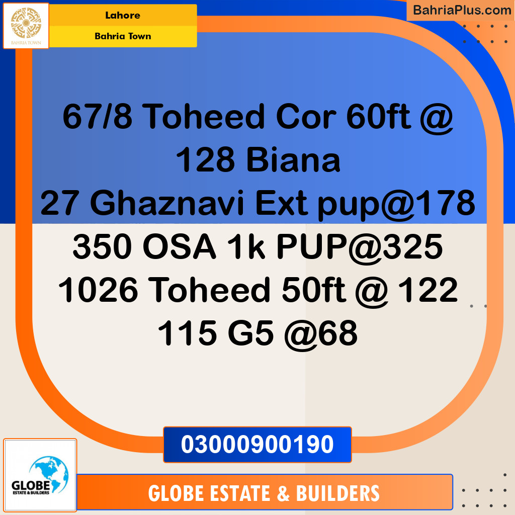 Residential Plot for Sale in Sector F - Tauheed Block -  Bahria Town, Lahore - (BP-161993)