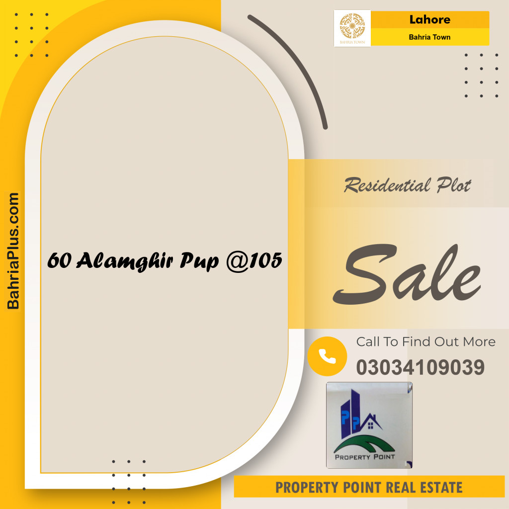 Residential Plot for Sale in Sector F - Alamgir Block -  Bahria Town, Lahore - (BP-162087)