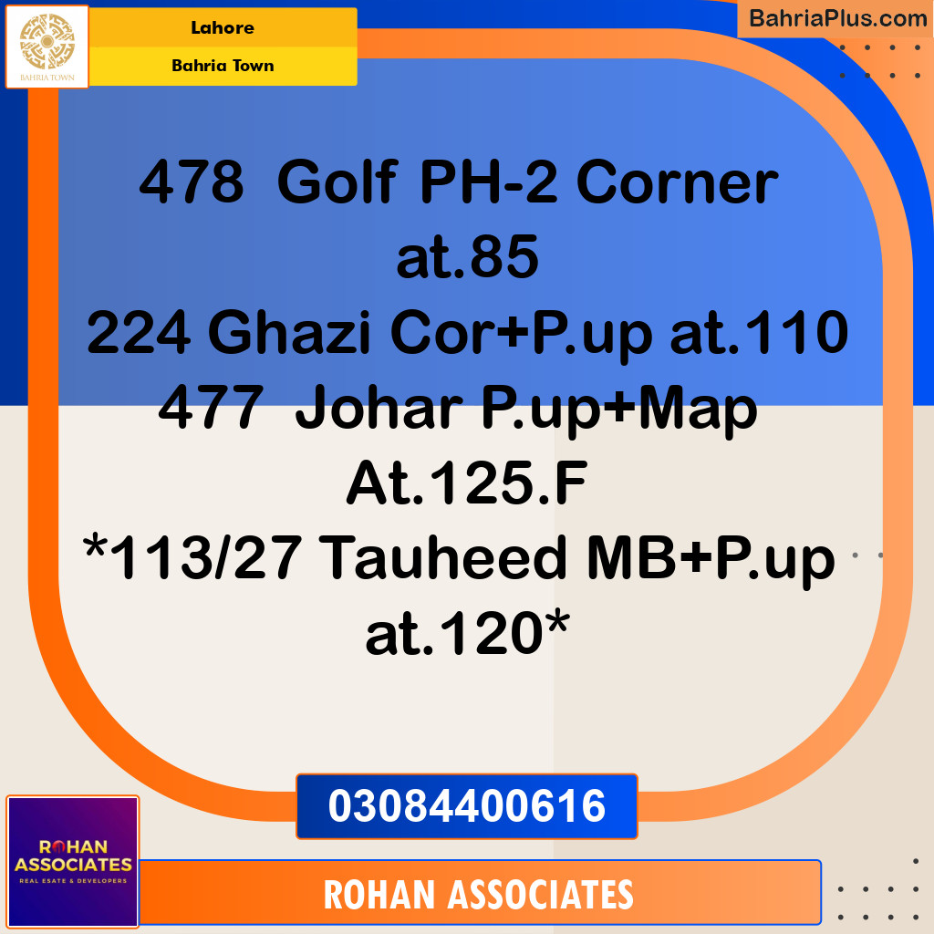 Residential Plot for Sale in Golf Phase 2 -  Bahria Town, Lahore - (BP-162090)